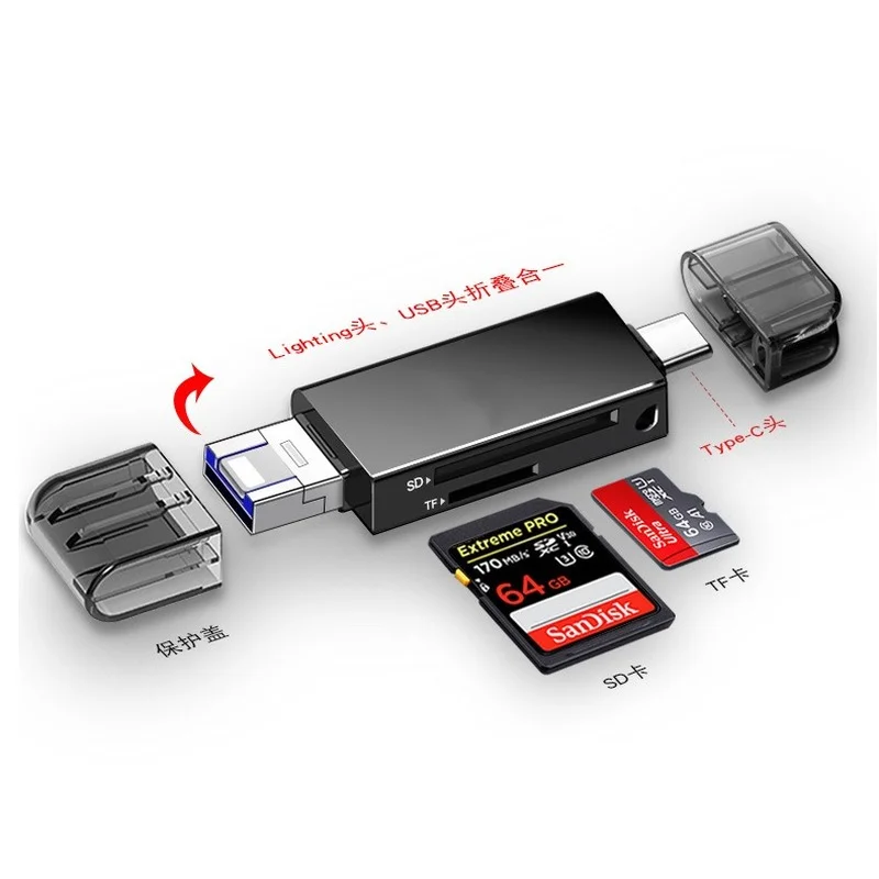 

Micro USB/SD/TF/USB 4 In 1 OTG Card Reader Adapter for Android Phone Tablet PC Xiaomi Huawei