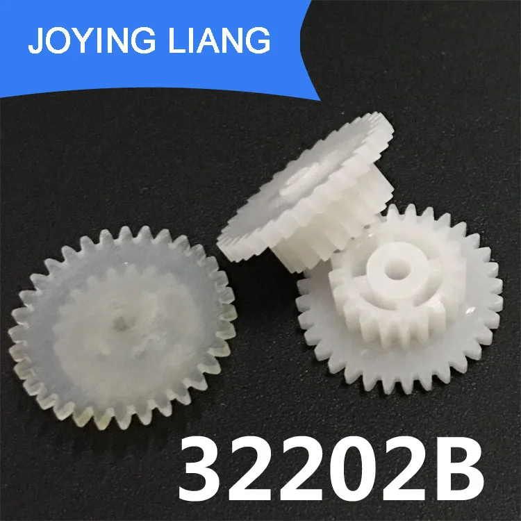 

32202B 0.5M Plastic Spur Gear OD 17mm 32 Teeth + 20 Teeth 2mm Loose Fiting DIY Model Steampunk Gears 10pcs/lot