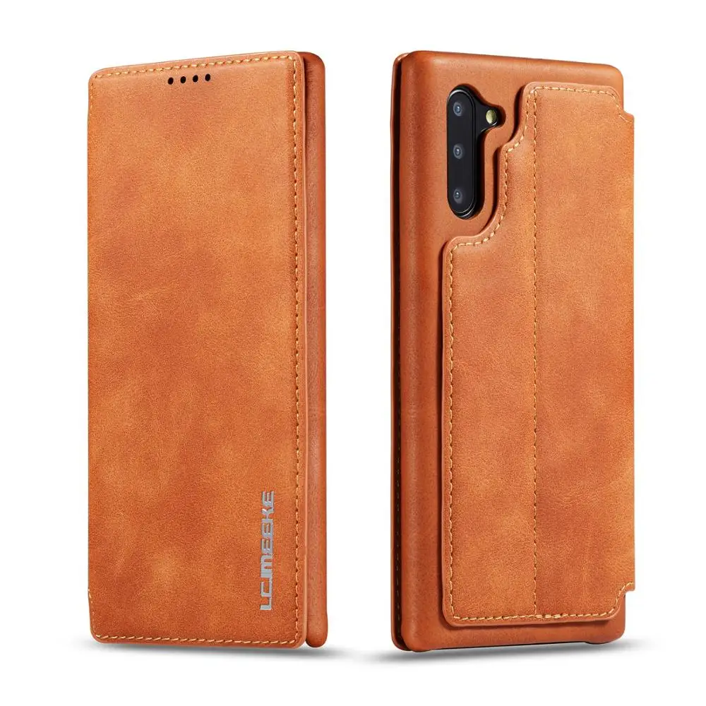 Чехол для телефона Samsung Note 10 Магнитный флип чехол из искусственной кожи Простой