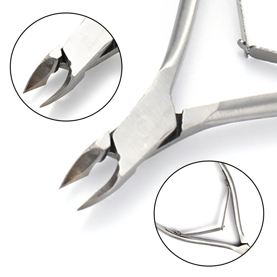 Профессиональный щипчик для кутикулы ногтей золотистый Серебристый Пинцет