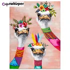 Алмазная живопись квадратнаякруглая Страус 5D алмазная вышивка крестиком Мозаика Стразы Кристалл Картина Декор S689