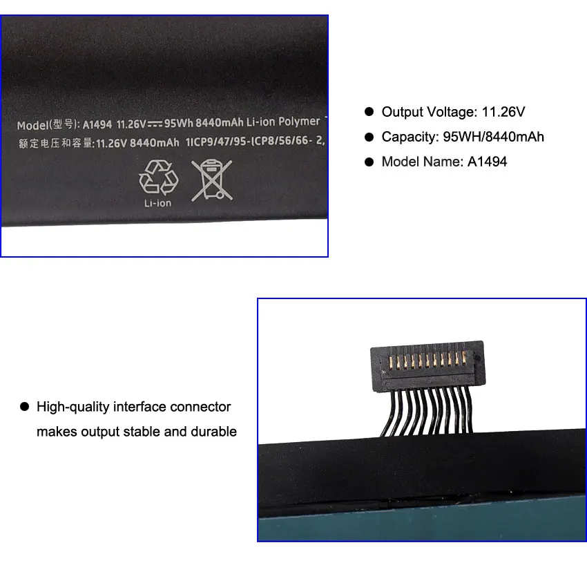 Аккумулятор Kingsener 11 26 в 95 Вт/ч A1494 для ноутбука Apple MacBook Pro 15 дюймов A1398 Retina (конец 2013 и