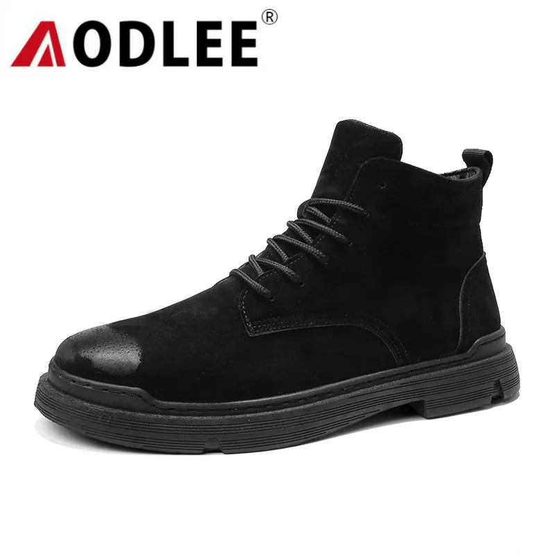 Men Martin Botas Hombre British Style Leisure Fashion Winter Shoes Dropshipping Comfortable Soft Hard-wearing AODLEE | Обувь