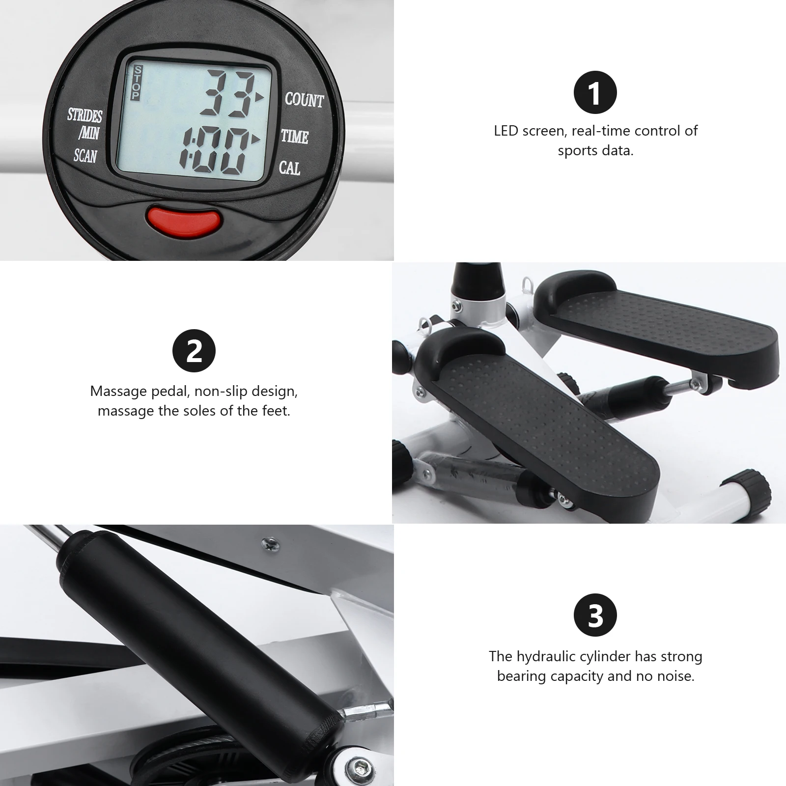 

1Pc Fitness Stepper Fine Novel Portable Stepper With Handlebar Fitness Equipment Gift Cycling Bike Stepper Treadmill