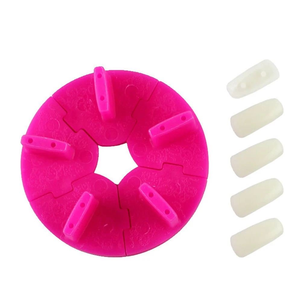 Пластиковый стенд для дизайна ногтей в форме лотоса съемная подставка