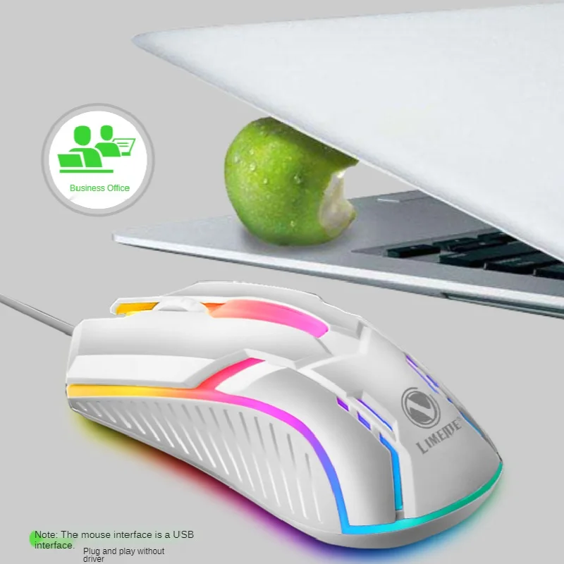 

Limei S1 E-Sports Luminous Wired Mouse USB Wired Desktop Laptop Mute Computer Game Mouse