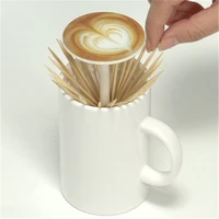 creative automatic toothpick holder cotton swab storage box coffee cup shaped retractable toothpick dispenser toothpick boxes