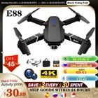 Профессиональный мини-Дрон E88 Wi-Fi HD 4k с камерой, режим удержания высоты, складной фотодрон, игрушки, Квадрокоптер, дроны