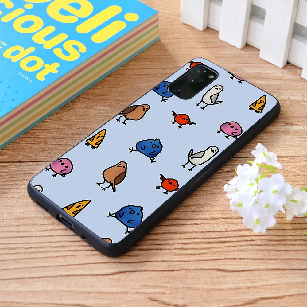 

For Samsung Galaxy Group of Birds Doodle Soft TPU border Samsung Galaxy Case