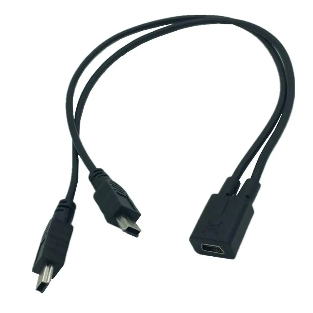 Micro/Mini USB к 5P один точечный и два зарядных кабеля 1 гнездо на 2 штекера Y