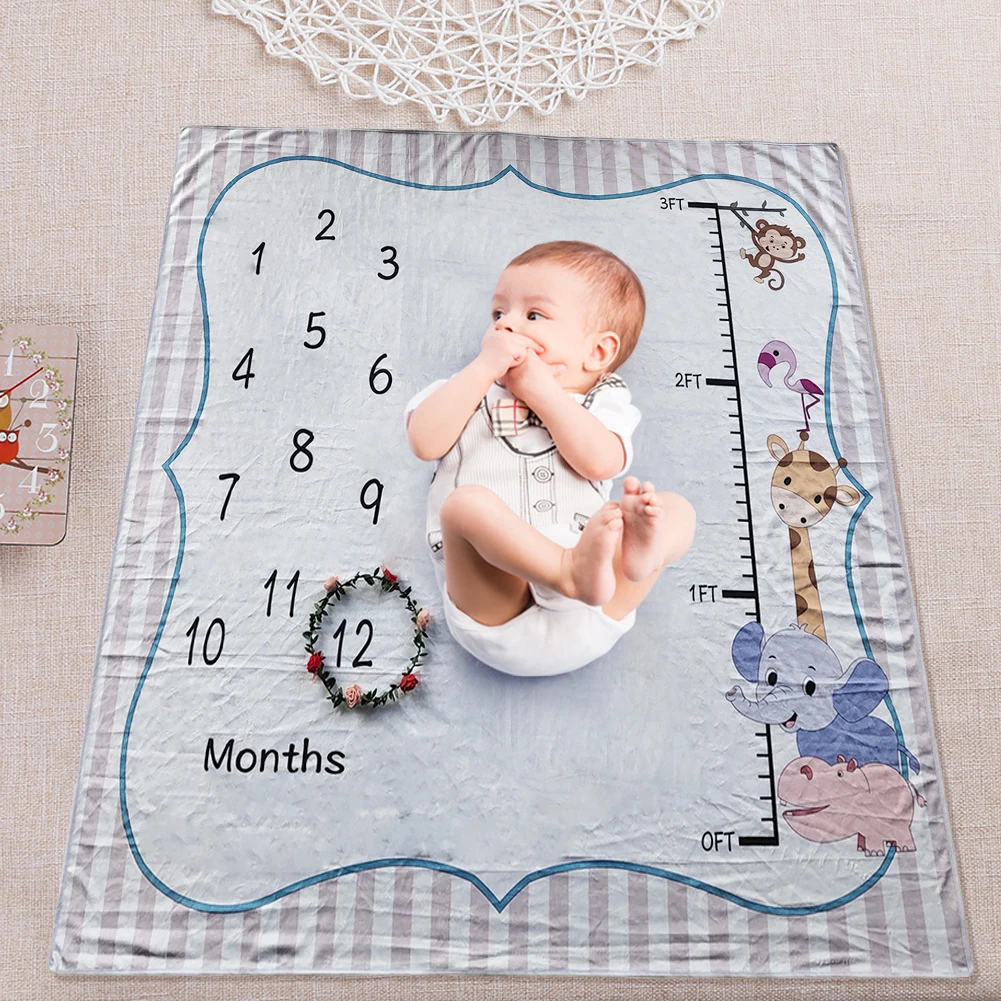 

Реквизит для фотосъемки новорожденных одеяло игровой коврик новорожденный ежемесячный рост фото одеяло этапа фоновая ткань пеленка полот...