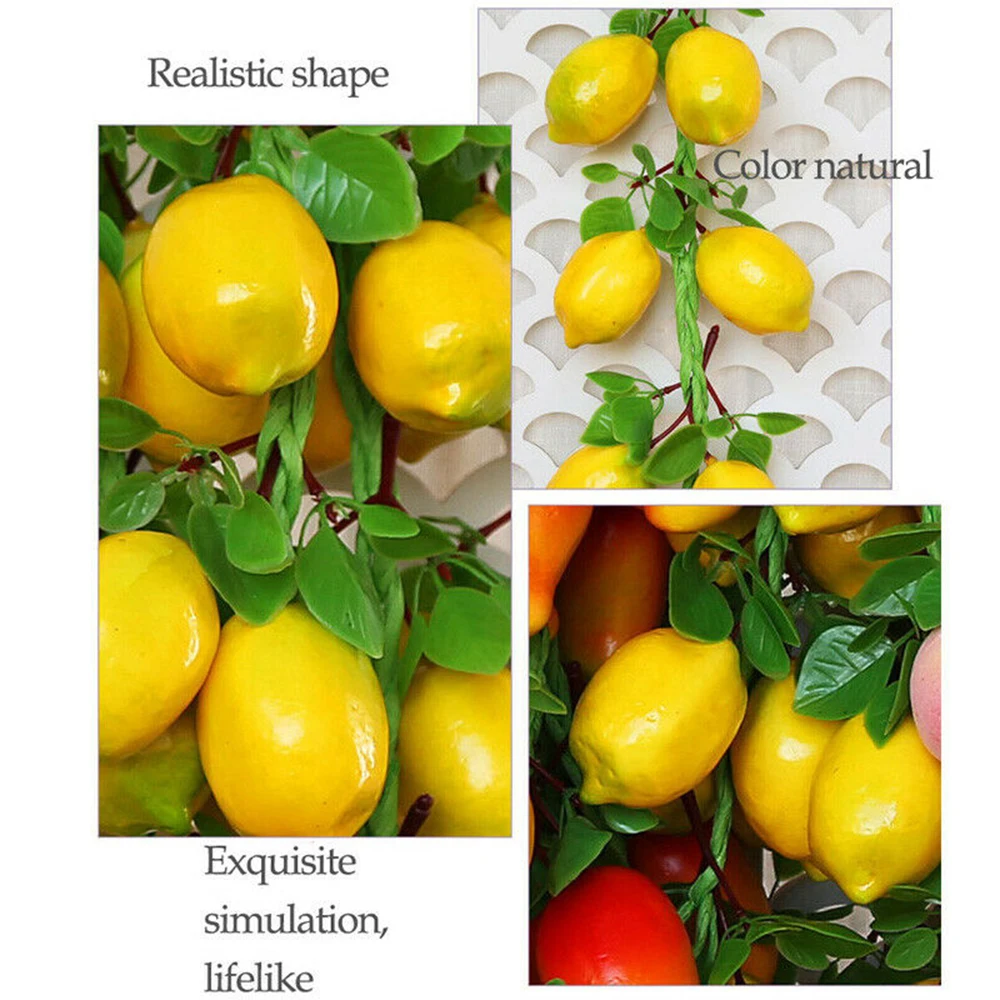 

Garden Artificial Lemon Modle Wall Decor Fruit Ornaments Teaching aids