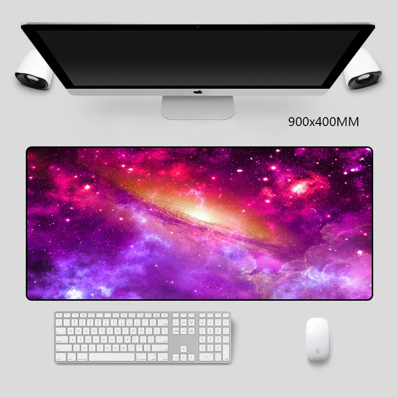Большой коврик для мыши XL Galaxy Starry Sky Настольный с принтом из натурального каучука