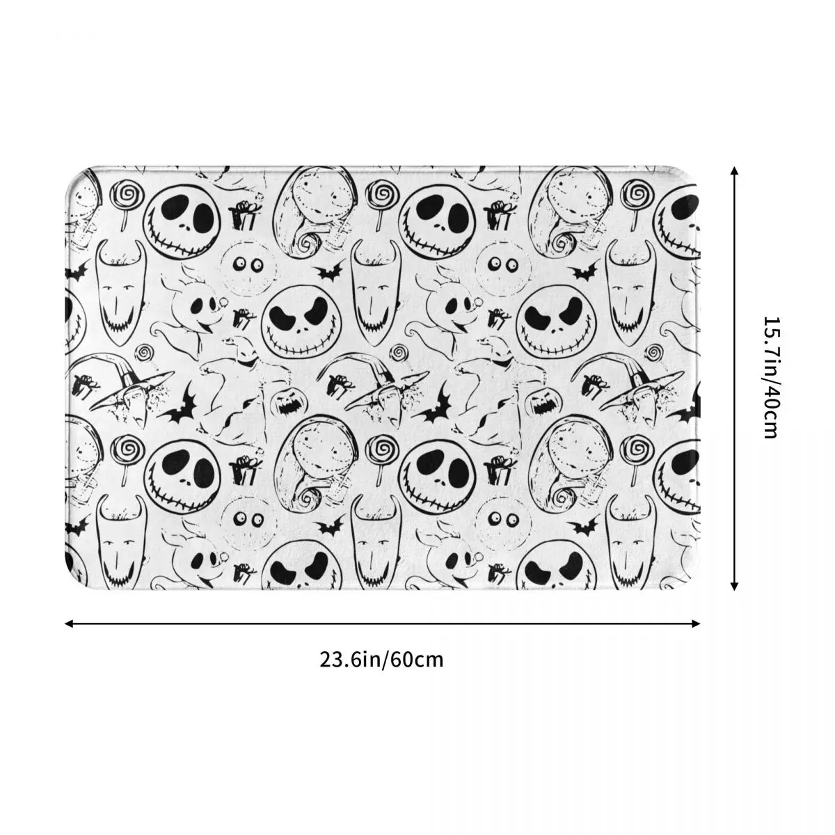 Коврик Кошмар перед Рождеством полиэстеровый ковер с узором нескользящий