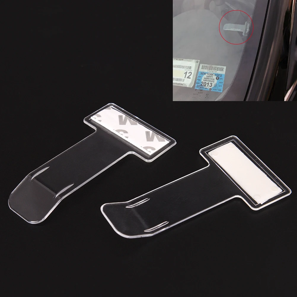 

5pcs/lot Car Vehicle Parking Ticket Permit Holder Clip Sticker Windscreen Fastener Stickers Kit Car Accessories