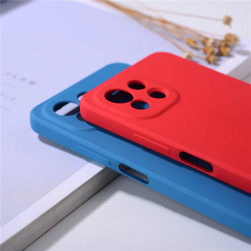 Оригинальный чехол для Mi 11 Lite Xiaomi шелковистый мягкий на ощупь жидкий силиконовый