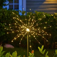 200 led firework fairy string lights solar powered starry sky copper wire christmas lamp outdoor garden lawn wedding lighting