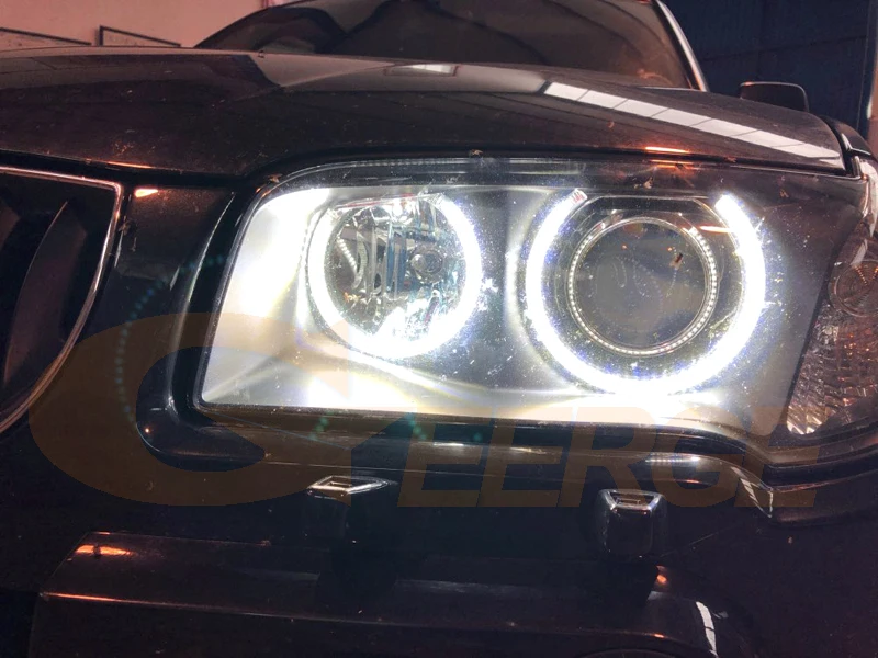 Фото Для BMW E83 X3 2003 2004 2005 2006 пред Facelift ультра яркий SMD светодиодный комплект колец ангельские глазки Halo Дневной светильник аксессуары для стайлинг... №4