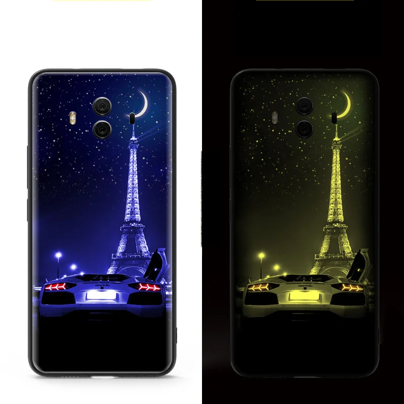 Чехлы со светящимися стеклами для huawei mate 30 20 10 P30 P20 Pro Lite Nova 5T 3e Honor V10 9i 8 P10 Plus, задняя крышка из закаленного стекла - Цвет: Color A