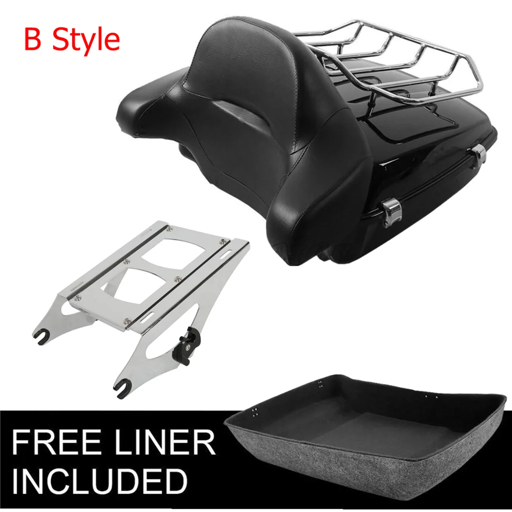 Нарезанный багажник для мотоцикла багажная стойка спинка Harley Tour Pak Touring Road King Street