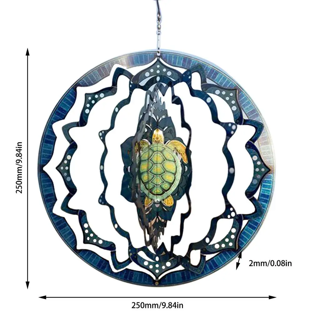 

3D Stainless Steel Garden Decor Wind Spinner Rotating Wrought Iron Color Windmill Kindergarten Courtyard Decoration Ornaments
