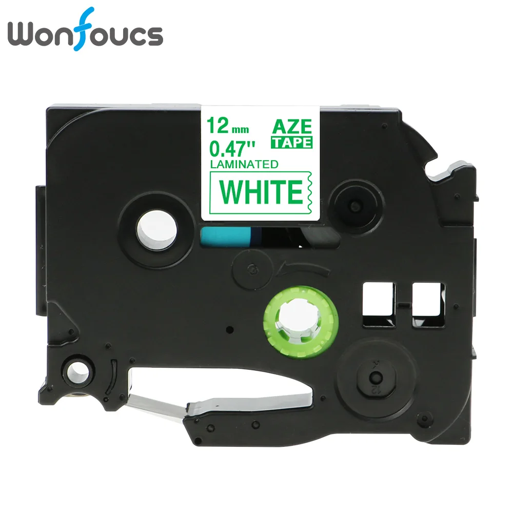 Green on White Wonfoucs совместимый TZe231 Brother tze ленты tz231 tze-231 tz131 для P-сенсорный принтер PT-D210 12 мм ленты с лейблом этикетки кассеты - Цвет: Green on White