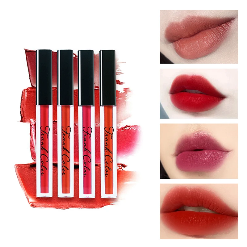 

8 Pcs/Set Lip Glaze Velvet Matte Lip Gloss Long Lasting and Easy To Wear Non-stick Cup Lip Makeup Moisturizing Lipstick Cosmetic