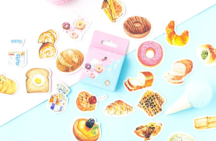 

Nice breakfast decorative sticker(1pack=46pieces)