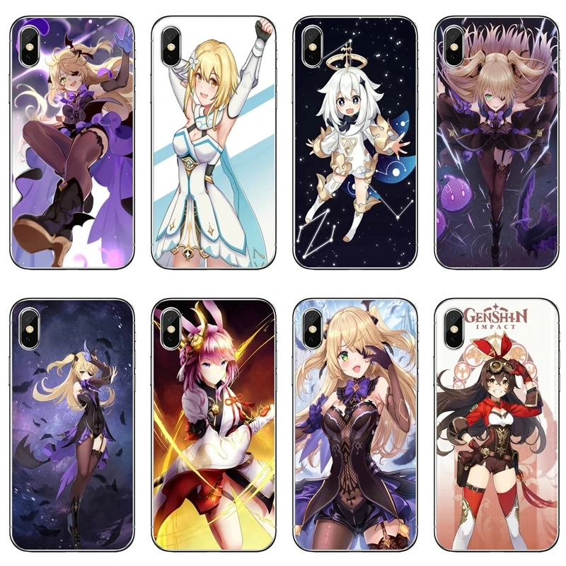 Game Genshin impact Liquid Accessories Phone Case For Xiaomi Redmi 7 7A K20 6 6A 5A 4A 4X 5 Plus S2 Note 8 4 Pro | Мобильные