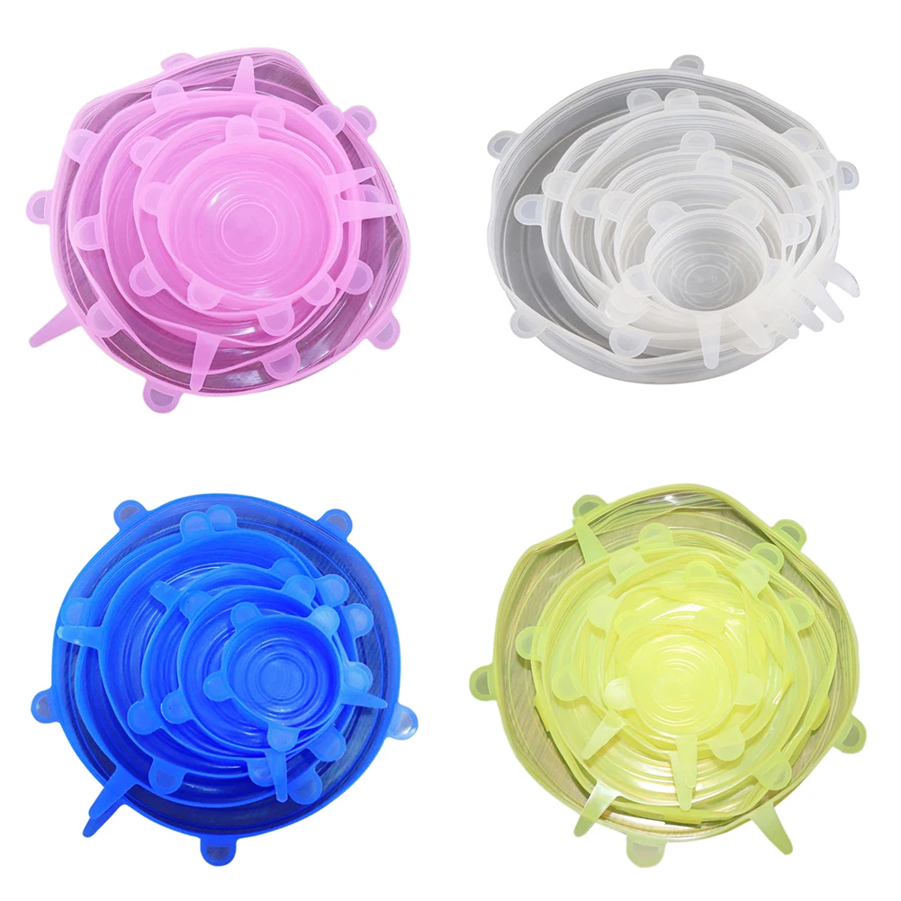 

Silicone Cover Stretch Lids Reusable Airtight Food Wrap Keep Fresh Food Packaging Sealing Cap Kitchen Cooking Tool Accessories