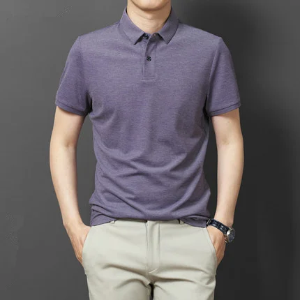 

Summer men's business casual short sleeve t-shirt 2695
