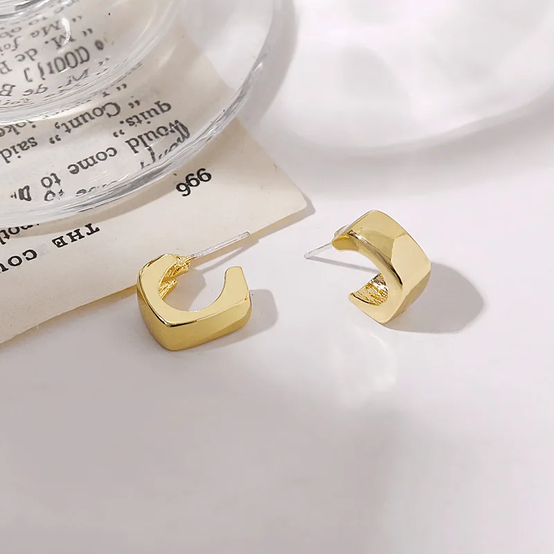 

925 Silver Needle Jewelry French Metal Retro Studs Earrings for Women Simple and Elegant Girl Birthday Party Earrings Jewelry