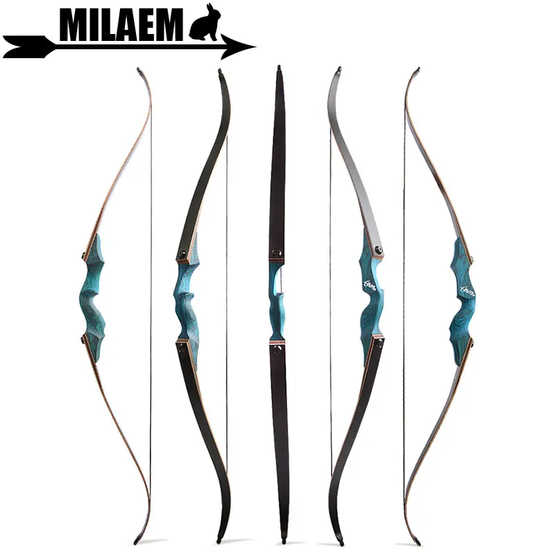 

60inch Archery Takedown Recurve Bow 20-60lbs Wooden Riser American Hunting Bow Shooting Accessories