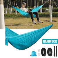 portable single hammock with tear resistant nylon durable breathable long lasting easy operation for outdoor f2