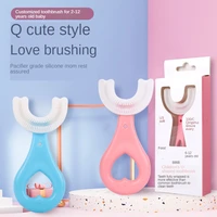 cute u shaped baby silicone toothbrush childrens teeth simple baby brush cleaning and care convenient toothbrush oral