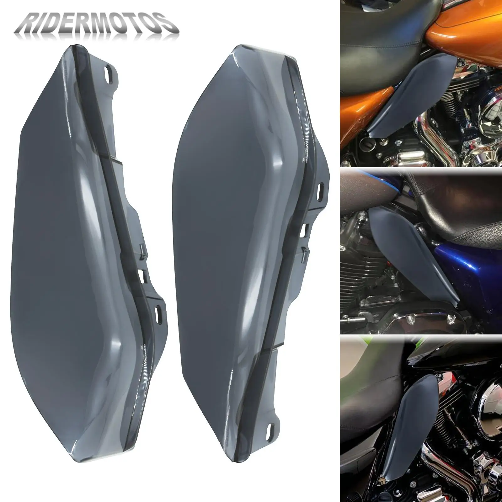

Motorcycle Mid-Frame Air Deflector Heat Shield Smoke Trim Cover For Harley Touring Electra Street Glide Road King FLHR 2009-2016