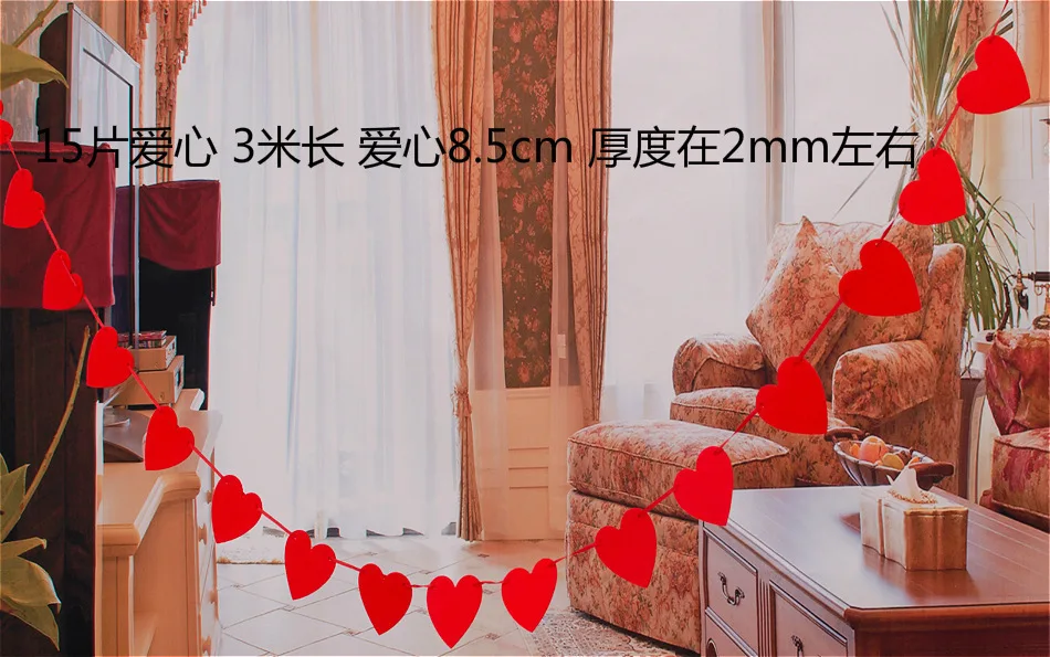 Sugan Life 3 м полые Pull Flower LOVE нетканые ткани Hi Word Гирлянда Декор баннер из для флагов