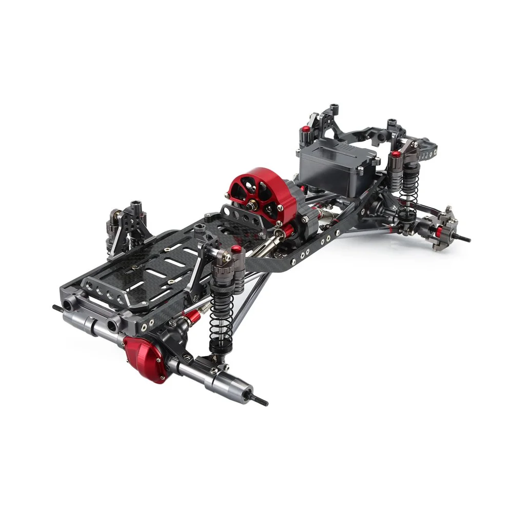 

1/10 RC Car Frame Kit CNC Aluminum Alloy Car Frame Set for SCX10 AXIAL RC Crawler Climbing Car DIY Parts & Accessory