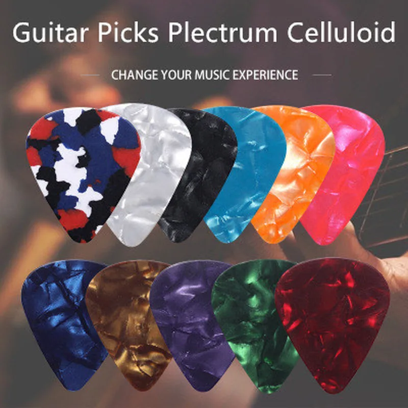 10 шт. гитара Палочки s медиатор целлулоид Электрический гладкие гитары бас