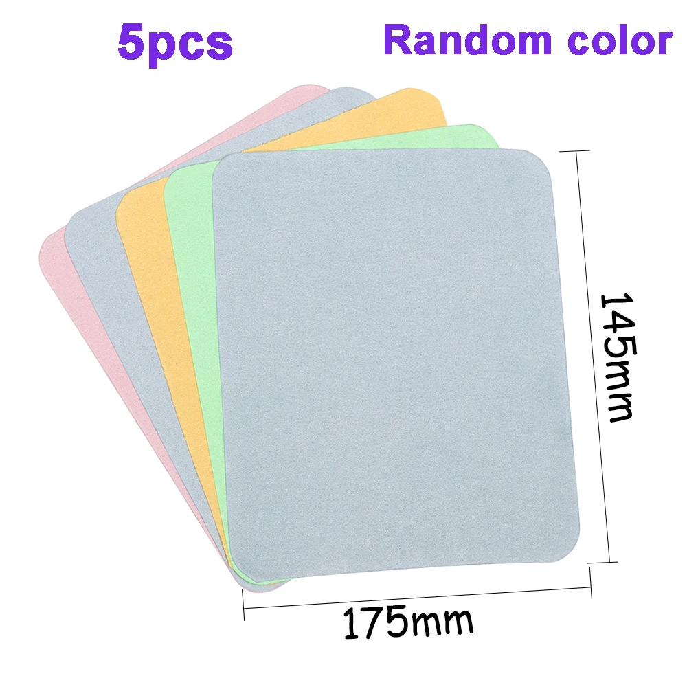 

5Pcs/pack Simple Microfiber Camera Glasses Computer Screen Cleaning Lens Wipe Cloths Screen Clean Cloth Cleaner