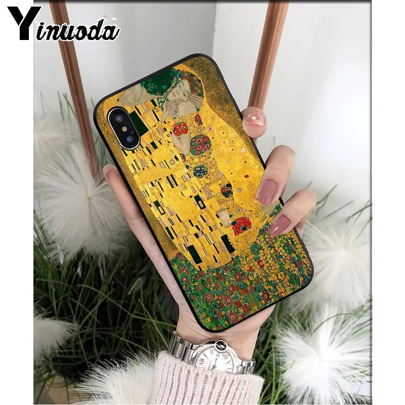Чехол Yinuoda Gustav Klimt Art TPU для iPhone 8 7 6 6S Plus 5 5S SE XR XS MAX Coque Shell