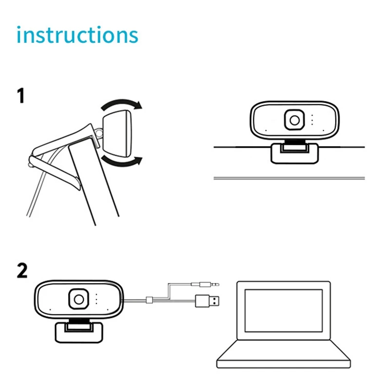 

720P Webcam Built-in Dual Microphones Full HD Video Camera for PC USB Plug and Play Meet Your Various Video Needs