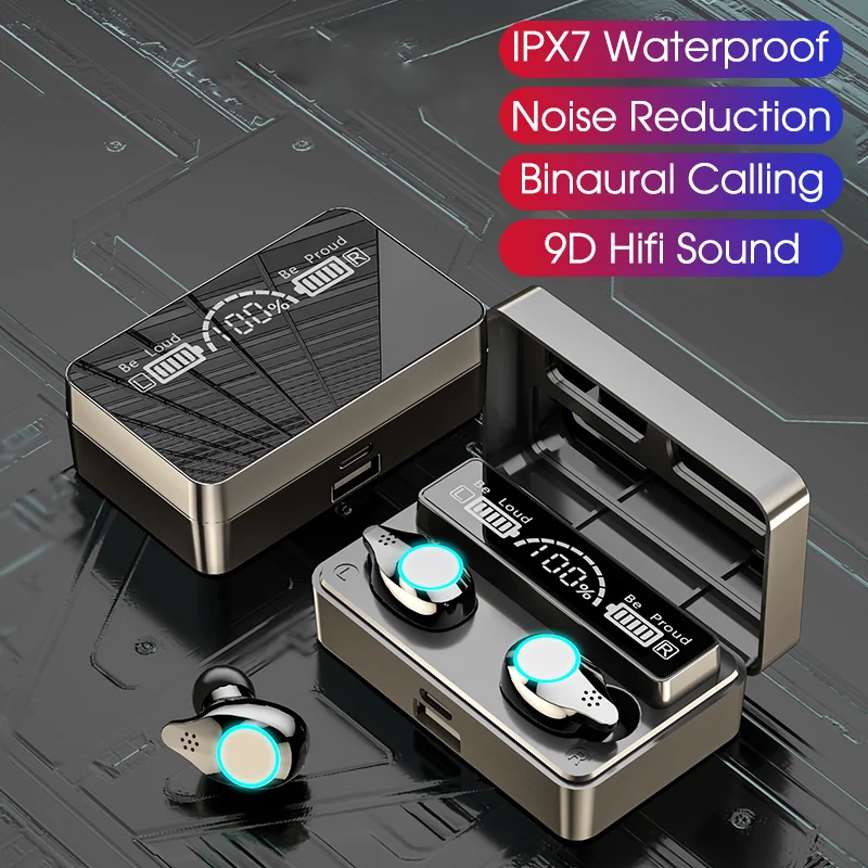 

X3 Wireless Bluetooth-compatible Headset For Iso Android Tws Sports Earphone Hd Led Power Display Earbuds With Mic Powerbank