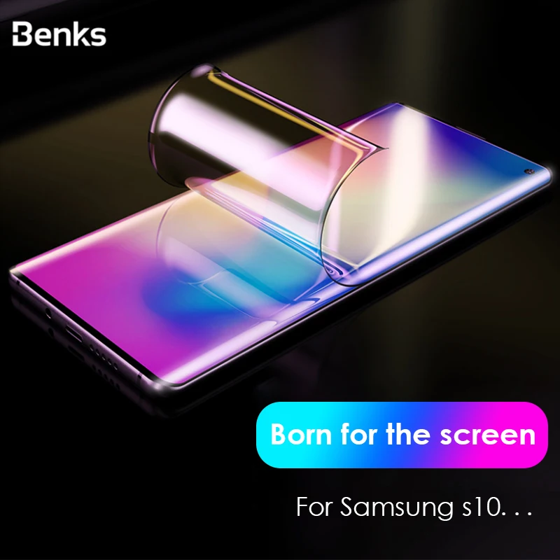 Benks 3D изогнутое полное покрытие из закаленного стекла для samsung Galaxy S10 Plus ультра