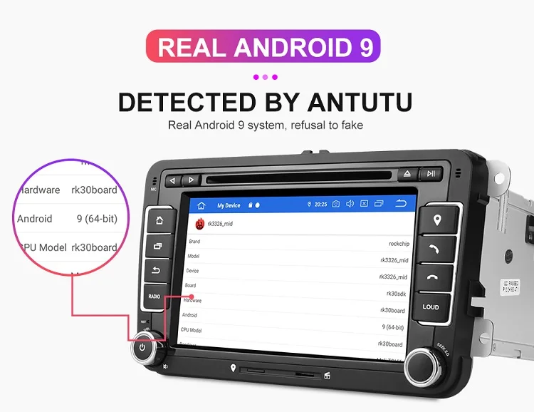 Android 9,1 2 Din Автомобильный мультимедийный dvd-плеер Авто Радио 2+ 16 USB SD gps для VW Golf Tiguan Skoda Fabia быстрая для сиденья Leon Skoda 47