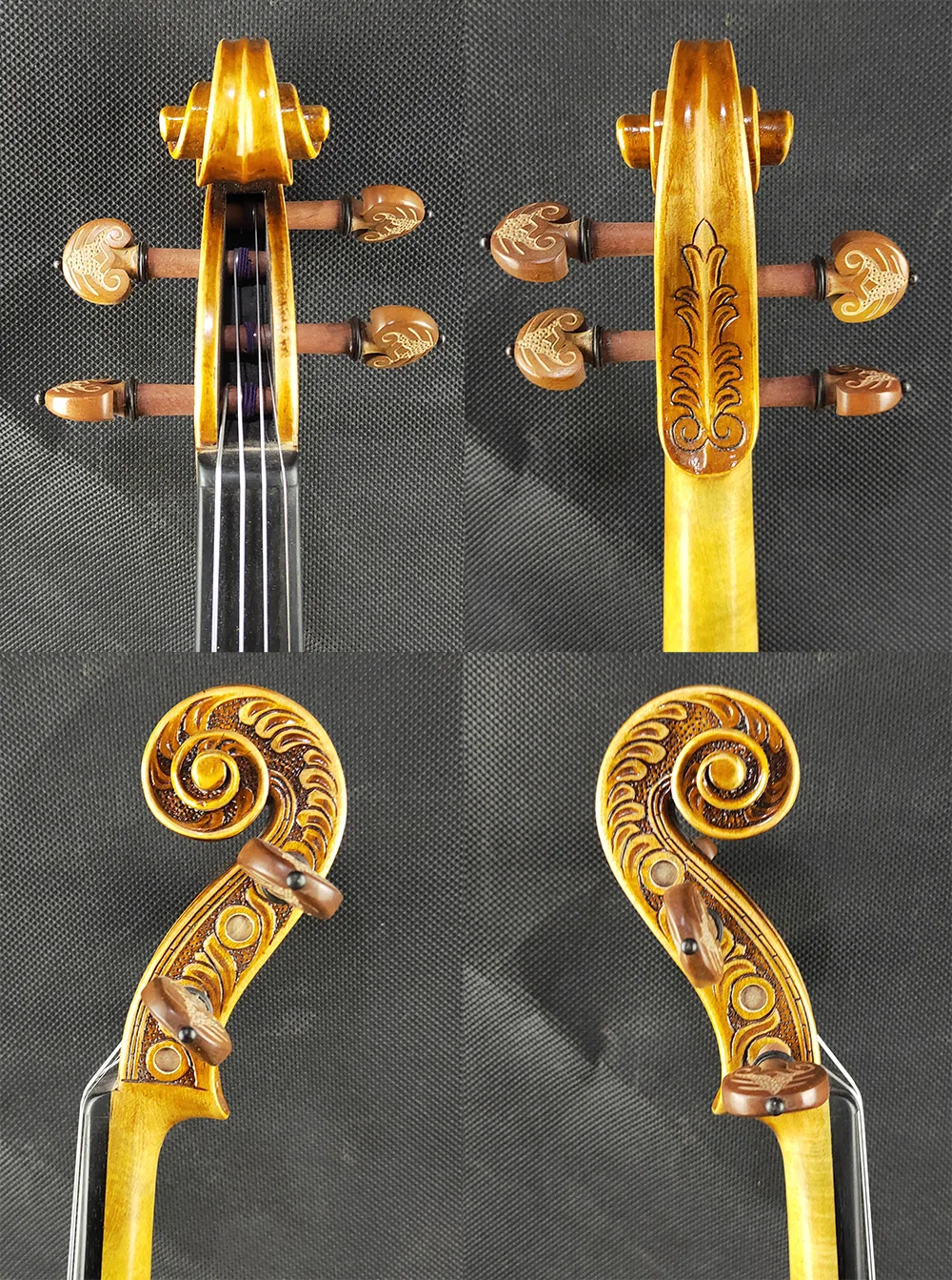 С красивыми ручками! Скрипка Strad Royal цветок de Lys размер 4/4 #2393 отличный лаковый