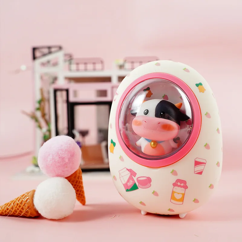 Cute Space Capsule Hamster Hand Warmer and Power Bank Dual-Use 2-in-1 4-Speed Temperature Controlled Breathing Light