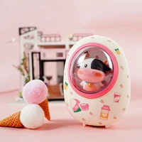 cute space capsule hamster hand warmer and power bank dual use 2 in 1 4 speed temperature controlled breathing light