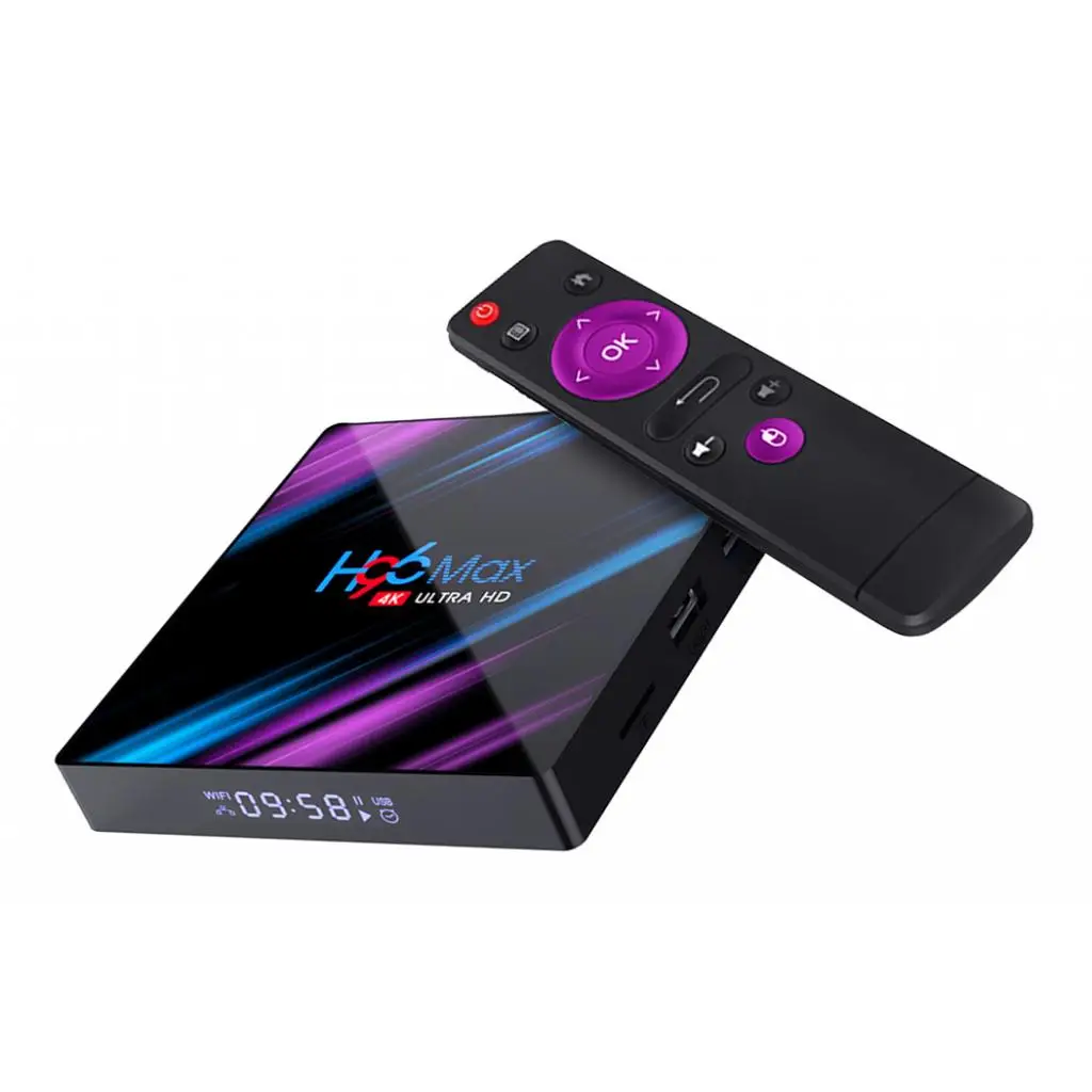 

ТВ-приставка Android 9,0 H96 Max3318 2,4G/5G WIFI телеприставка 4 + 32 ГБ ЕС
