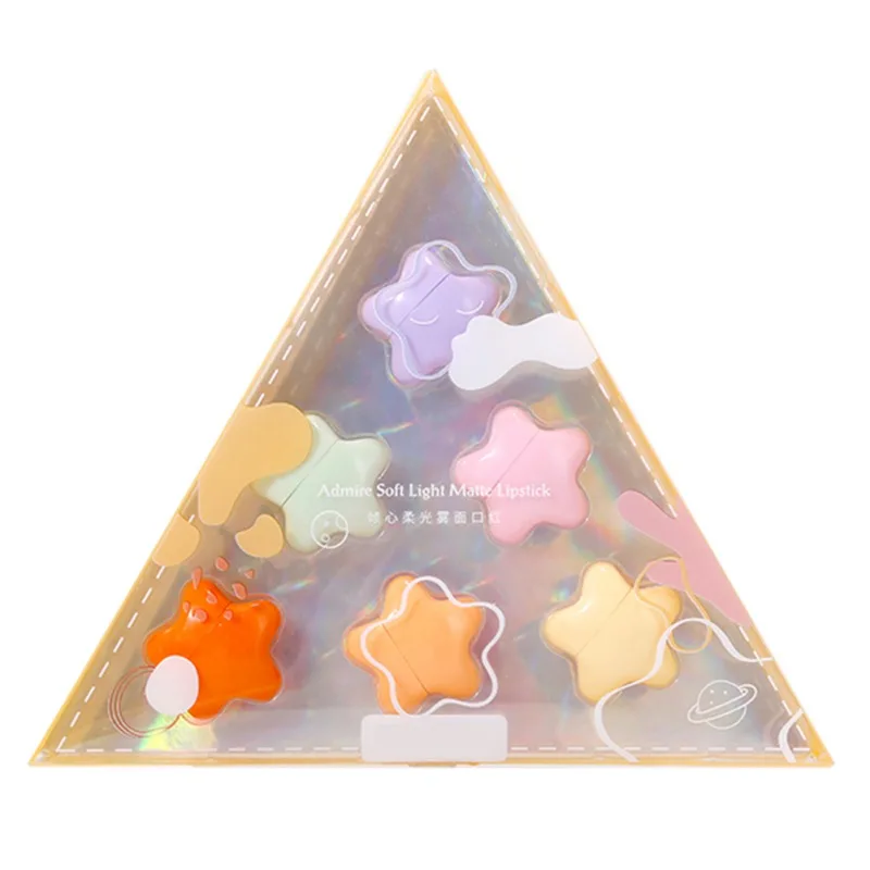 

Набор помады в форме звезды, мини-помада для губ, набор косметических подарков, водостойкая и потостойкая помада